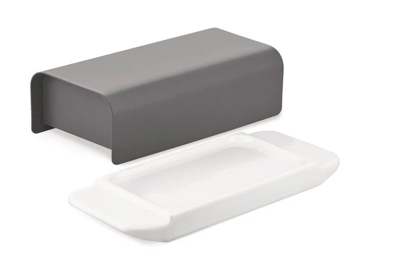 Alessi Mattina Butter Dish, Dark Grey 4 Alessi Mattina Butter Dish, Dark Grey - Image 4