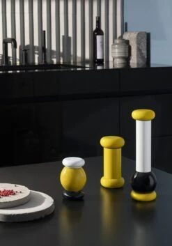 Alessi Sottsass Grinder, Medium, Yellow -Kitchen Utensils Shop 07 Alessi MP0210 1 ES18 1 ES19 1 V