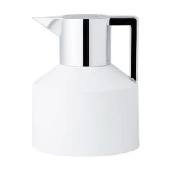 Normann Copenhagen Geo Vacuum Jug, White - Silver