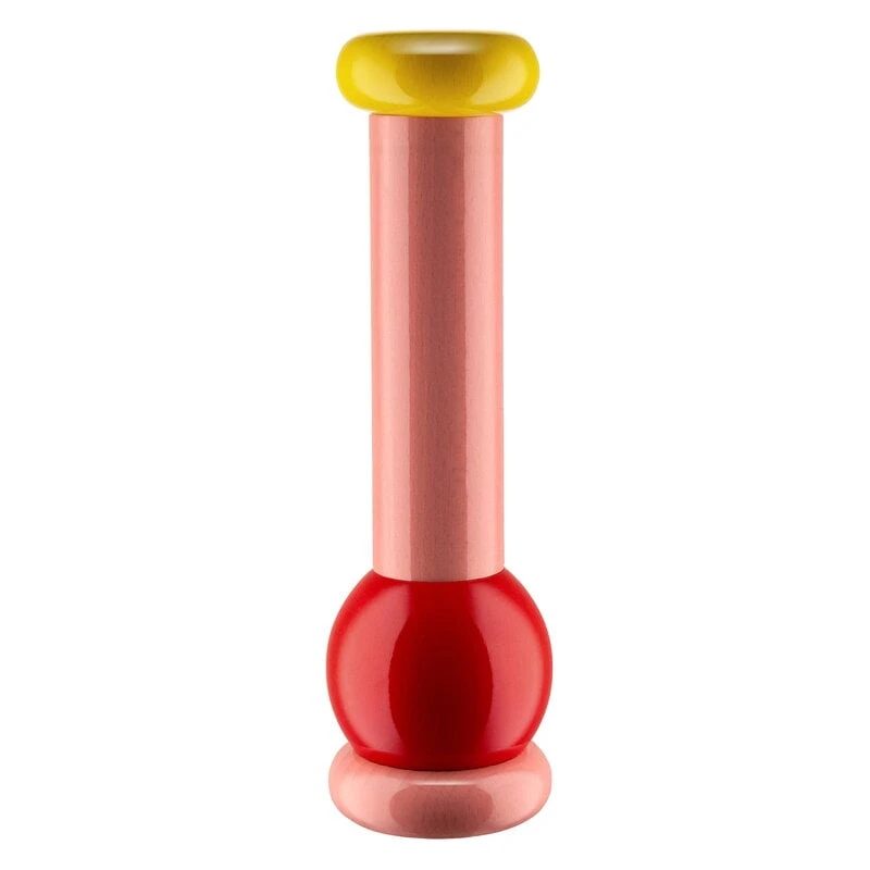 Alessi Sottsass Grinder, Large, Red - Pink - Yellow 1 Alessi Sottsass Grinder, Large, Red - Pink - Yellow