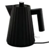 Alessi Plissé Electric Kettle 1 L, Black
