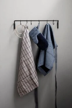 Ferm LIVING Hale Tea Towel, Sand - Black -Kitchen Utensils Shop 28 10161 1