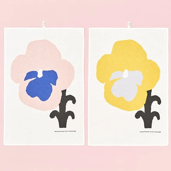 Kauniste Orvokki Tea Towel, Blue 2 Kauniste Orvokki Tea Towel, Blue - Image 2