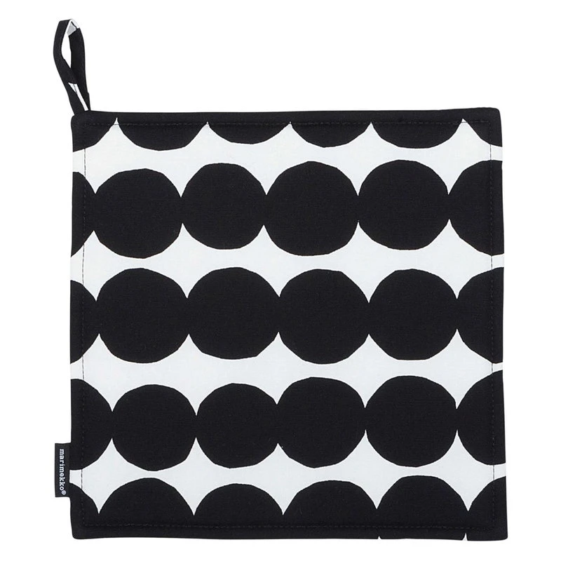 Marimekko Räsymatto Pot Holder, Black - White 1 Marimekko Räsymatto Pot Holder, Black - White