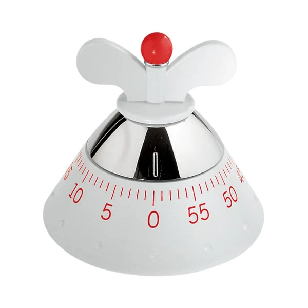 Alessi Kitchen Timer, White 1 Alessi Kitchen Timer, White
