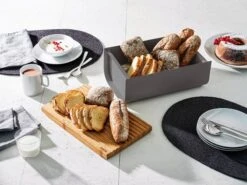 Alessi Mattina Breadbox, Dark Grey -Kitchen Utensils Shop BG03 DG amb 1