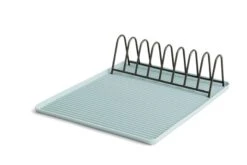 HAY Dish Drainer Tray, Light Blue -Kitchen Utensils Shop Dish Drainer Tray Light Blue w Rack Anthracite WB