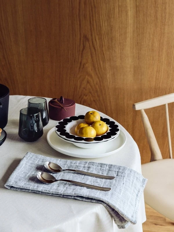 Lapuan Kankurit Lastu Tea Towel, White - Grey 6 Lapuan Kankurit Lastu Tea Towel, White - Grey - Image 6