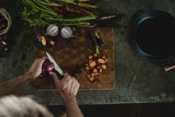 Fiskars Norden Paring Knife 10 Fiskars Norden Paring Knife -Kitchen Utensils Shop Fiskars Norden Paring knife cutting onion Hero image 1026424