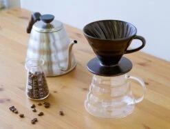 Hario Hario V60 Coffee Dripper Size 02, Matt Black Porcelain 9 Hario Hario V60 Coffee Dripper Size 02, Matt Black Porcelain -Kitchen Utensils Shop MB image1