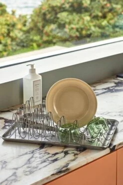 HAY Shortwave Dish Rack -Kitchen Utensils Shop Shortwave Dish Rack Rainbow Deep Plate sand Tint Glass green Hand Wash