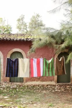 Ferm LIVING Hale Tea Towel, Red - Lilac -Kitchen Utensils Shop fermLIVING SS22 HaleTeaTowel image 1 2