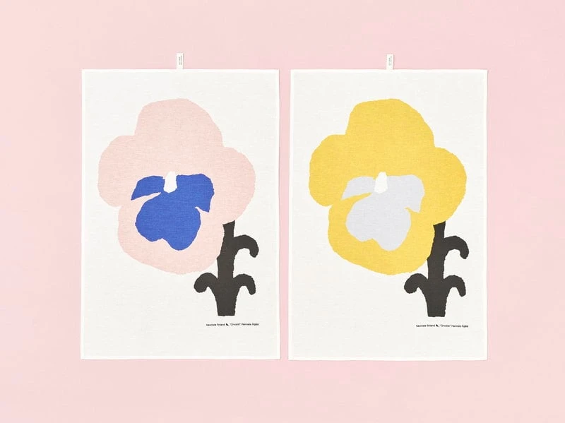 Kauniste Orvokki Tea Towel, Blue 3 Kauniste Orvokki Tea Towel, Blue - Image 3