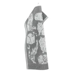 Lapuan Kankurit Kissanpäivät Hand Towel, White - Dark Grey