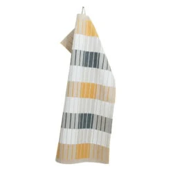 Lapuan Kankurit Sointu Tea Towel, Linen - Cloudberry - Dark Grey