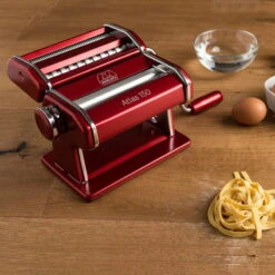 Marcato Atlas 150 Pasta Maker, Red -Kitchen Utensils Shop marcato atlas 150 pasta maker red lifestyle borough kitchen 1296x